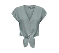 ONLY Damen Onlsiesta Ss Knot Lin Bl Shirt PNT Noos, Abyss, Medium
