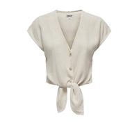 ONLY Damen ONLSIESTA S/S Knot Linen BL Shirt PNT 15322270 ,Moonbeam ,XS