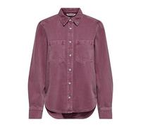 Only Regular Fit Jeansbluse aus reiner Baumwolle Modell 'SILLA' in Rostrot, Größe S