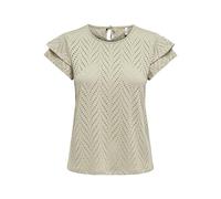 Onlsmilla S/S O-Neck Frill Top JRS