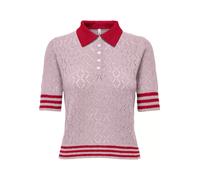 ONLY ONLSUNNY SS POINTELLE POLO KNT Damen | PALE LILAC BARBADOS CHERRY/DTM FMOP BUTTON | M