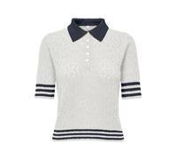 ONLY ONLSUNNY SS POINTELLE POLO KNT Damen | CLOUD DANCER NAVY BLAZER/DTM FMOP BUTTON | S