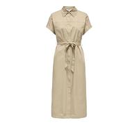 Only Damenkleid Frau Nur Onltanny Ss Langer Gürtelhemdkleid Cc Pnt Weiß Größe M