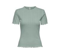 Only T-Shirt Tenna O-Neck Slim Fit Baumwoll-Mix Jadeite Größe M