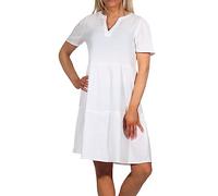 ONLY Damen Musselin Kleid ONLThyra V-Neck Sommerkleid mit Volants 15297307 Cloud Dancer XS