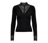 ONLY - ONLTILDE L/S HIGH NECK LACE TOP JRS NOOS Black - Gr. - XS