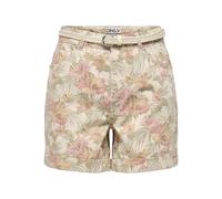 Onlvega-Silla Hw Mom Belt Shorts PNT