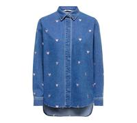 ONLY Regular Fit Jeansbluse reiner Baumwolle Modell 'VERA' in Blau, Größe S