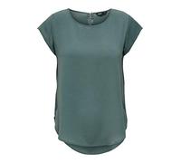 Only Blusenshirt ONLVIC Damen – Kurzarm, Rundhals, 97% Polyester/3% Elasthan – Gr. 44, balsamgrün