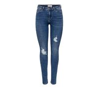ONLY - ONLWAUW MID SK DESTROY DNM BJ209 - Farbe - dark blue denim, S/32