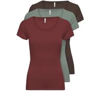 ONLY 3er Pack Damen T-Shirt 15209153 Farb Mix 9-XL