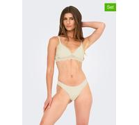 Only Damen Slips ONLCHLOE Brasilianische – 3er-Pack Creme – Größe XL
