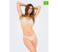 ONLY 3er-Set: Strings in Creme - Größe XL | Damen Unterteile