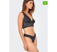 ONLY 3er-Set: Strings in Schwarz - Größe L | Damen Unterteile