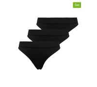 ONLY 3er-Set: Strings in Schwarz - 36% | Größe M/L | Damenwaesche