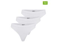 ONLY 3er-Set: Strings in Weiß - 40% | Größe L/XL | Damenwaesche
