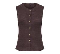Jerseyweste ONLY "ONLILSE S/L STRUCTURE VEST JRS NOOS", Herren, Gr. L, deep mahogany, Jersey, Obermaterial: 100% Polyester, unifarben, normal, Rundhals, Westen, Kunstfaser, Rundhalsausschnitt (1529206