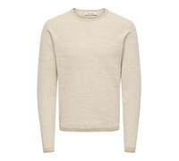 ONLY and SONS ONSERIC REG 12 STRUC CREW KNIT NOOS Strickpullover beige in XXL