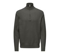 ONLY and SONS ONSJAMES RLX 1/2 ZIP KNIT NOOS Strickpullover grün in XL