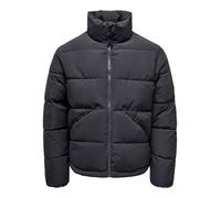 Steppjacke ONLY & SONS "ONSPACK LIFE PUFFER JACKET OTW", Herren, Gr. M, phantom, Web, Obermaterial: 100% Polyester, unifarben, regular fit normal, hoch geschlossener Ausschnitt, Jacken (19391104-M) ph