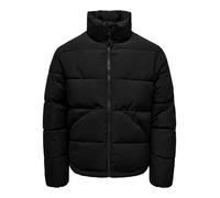 Steppjacke ONLY & SONS "ONSPACK LIFE PUFFER JACKET OTW", Herren, Gr. XL, schwarz, Web, Obermaterial: 100% Polyester, unifarben, regular fit normal, hoch geschlossener Ausschnitt, Jacken (87832523-XL)