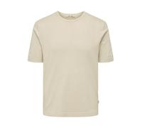 ONLY and SONS ONSWYLER LIFE REG 14 SS KNIT NOOS T-Shirt beige in L