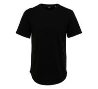 Only and Sons - T-Shirt für Herren, Rundhalsausschnitt, Übergroß (Schwarz) S