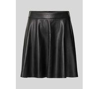 Only Ausgestellter Mini-Rock in Leder-Optik Modell 'LUNA' in Black, Größe XS