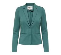 Jerseyblazer ONLY "ONLPOPTRASH - 2-Knopf Blazer mit taillierter Silhouette", Damen, Gr. M, blau (sea pine), Milano Rib, Obermaterial: 63% Viskose, 32% Nylon, 5% Elasthan, unifarben, casual, regular fi