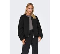 Only Comfort Fit Sweatjacke mit überschnittene Schultern in Black, Größe M/L