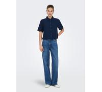 Only Damenbluse Frau Nur Online S/s Leinen Shirt Cc Pnt Blau M