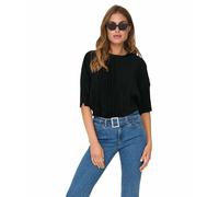 ONLY Bluse Ravenna in Schwarz mit Plissee-Struktur XL Regular Fit