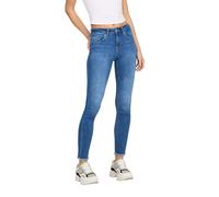 Only Damen Jeans ONLBLUSH MID SK REA1319 Skinny Fit Fransen Medium Blue Denim M/32