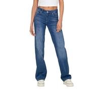 Straight-Jeans ONLY "ONLBLUSH - Straight Fit mit klassischem 5-Pocket-Design", Damen, Gr. M (38), Länge 30, blau (medium blau denim), Denim/Jeans, Obermaterial: 92% Baumwolle, 6% Elastomultiester, 2%