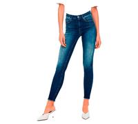 Only ONLBLUSH LIFE MID SK ANK RAW REA811 L/34 Dark Blue Denim 15234798 Blau L - 34