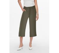 Palazzohose ONLY "ONLNOVA LIFE CROP PALAZZO PANT AOP PTM", Damen, Gr. M, N-Gr, kalamata, Web, Obermaterial: 100% Viskose, unifarben, regular fit lang, Hosen Palazzohose, Viskose, regular fit (99478931
