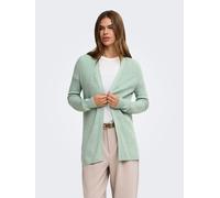 Strickjacke ONLY "ONLMARY LS OPEN RIB CARDI KNT", Damen, Gr. XL, jadeite, Strick, Obermaterial: 50% Viskose, 27% Nylon, 23% Polyester, unifarben, regular fit normal, V-Ausschnitt, Strickjacken Strickj