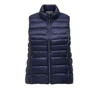 ONLY Carmakoma 100 g gesteppte Weste, Stehkragen und Seitentaschen, Reißverschluss vorne und weiche Passform., blau, M Große Größen