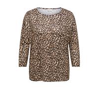 ONLY CARMAKOMA Druckkleid, mit Herz-Print M (46/48), N-Gr braun Damen Druckkleid Jersey Shirts Sweatshirts M (46/48), N-Gr braun leo