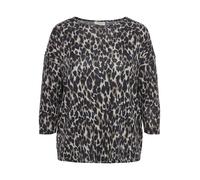 ONLY Carmakoma Damen Shirt beige / grau / anthrazit, Größe 42/44 beige / grau / anthrazit XL-XXL