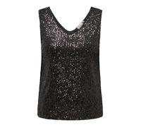 ONLY CARMAKOMA - CARANA S/L V-NECK SEQUINS TOP JRS magnet - Gr. - M-46/48
