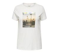 Only Carmakoma Damen T-shirt Mit Kurzen ärmeln Frau Nur Arna Life Ss Reg Tee Jrs Cloud Dancer/miami B Weiß Größe M-46/48