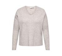 ONLY CARMAKOMA - CARCAMILLA V-NECK L/S PULLOVER KNT NOOS Pumice Stone - Gr. - 52