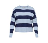 ONLY CARMAKOMA - CARDERRY LS STRIPE O-NECK KNT Cashmere Blue - Gr. - M-46/48
