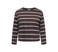 ONLY CARMAKOMA - CARFREJA STRIPE L/S WIDE SLEEVE JRS Coffee Bean - Gr. - 44