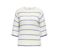ONLY CARMAKOMA - CARGEENA 3/4 STRIPE V-NECK KNT cloud dancer - Gr. - L-50/52