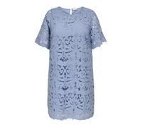 ONLY CARMAKOMA - CARGELINA 2/4 O-NECK BLK DRESS WVN Faded Denim - Gr. - 42
