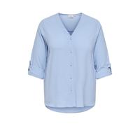 ONLY CARMAKOMA - CARJANA METTE LIFE V-NECK LS SHIRT NOOS chambray blue - Gr. - 54