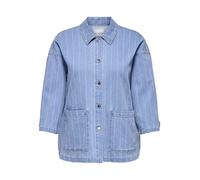 ONLY CARMAKOMA - CARKIRSI LS STRIPED DNM JACKET GUA light blue denim - Gr. - 44