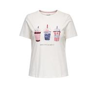 ONLY CARMAKOMA - CARKITA LIFE SS O-NECK JEANS TEE JRS Cloud Dancer - Gr. - M-46/48